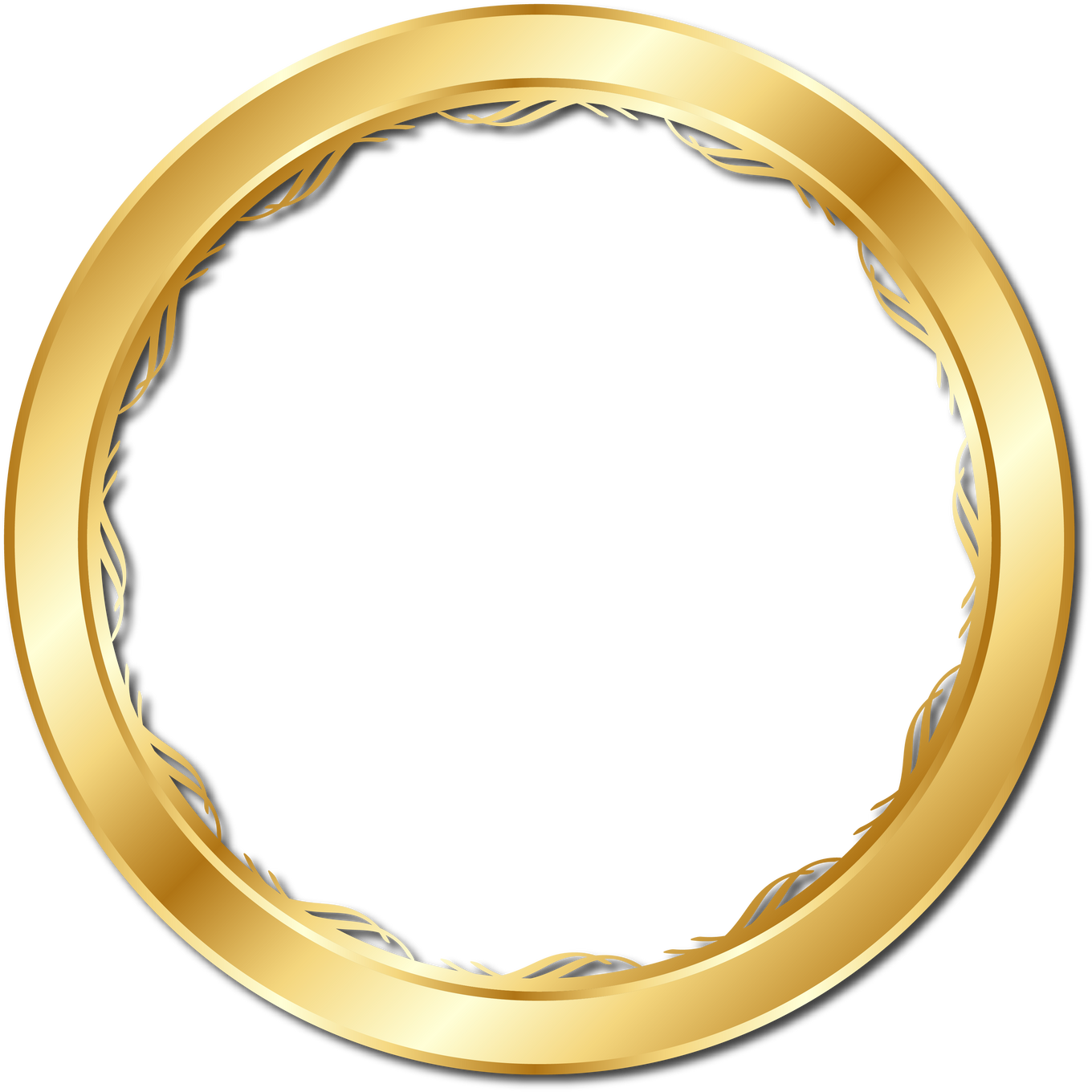 golden badge circle